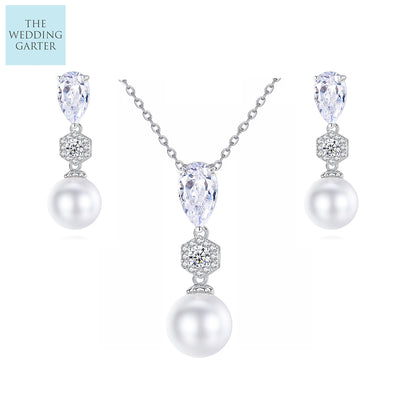 pearl bridal jewellery set