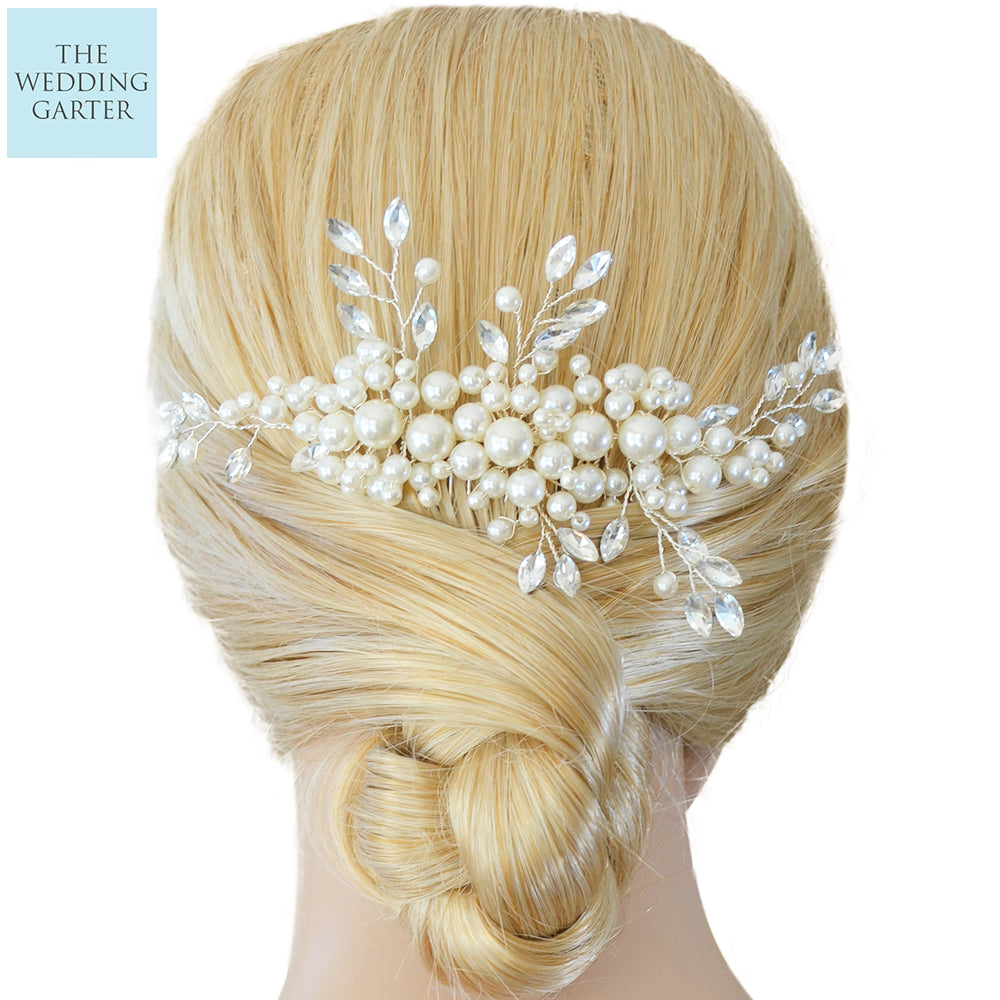 pearl bridal hair vine