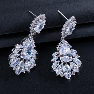 crystal dropper earrings