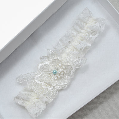ivory lace bridal garter