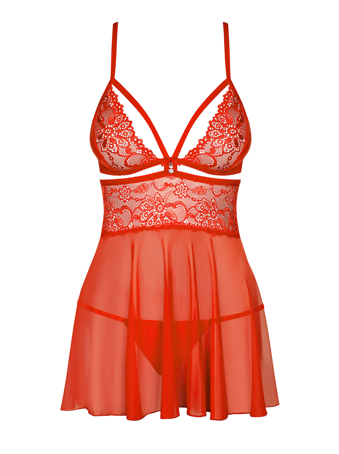 Sexy Cut Away Red Babydoll Lingerie Set – The Wedding Garter