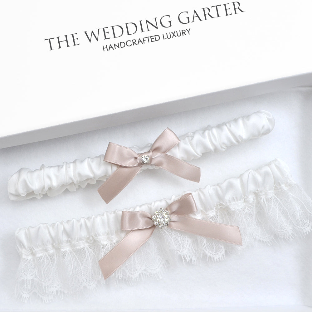 white lace wedding garters