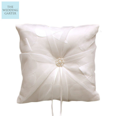 silk organza ring bearer pillow