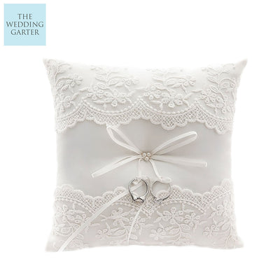 ivory wedding ring cushion
