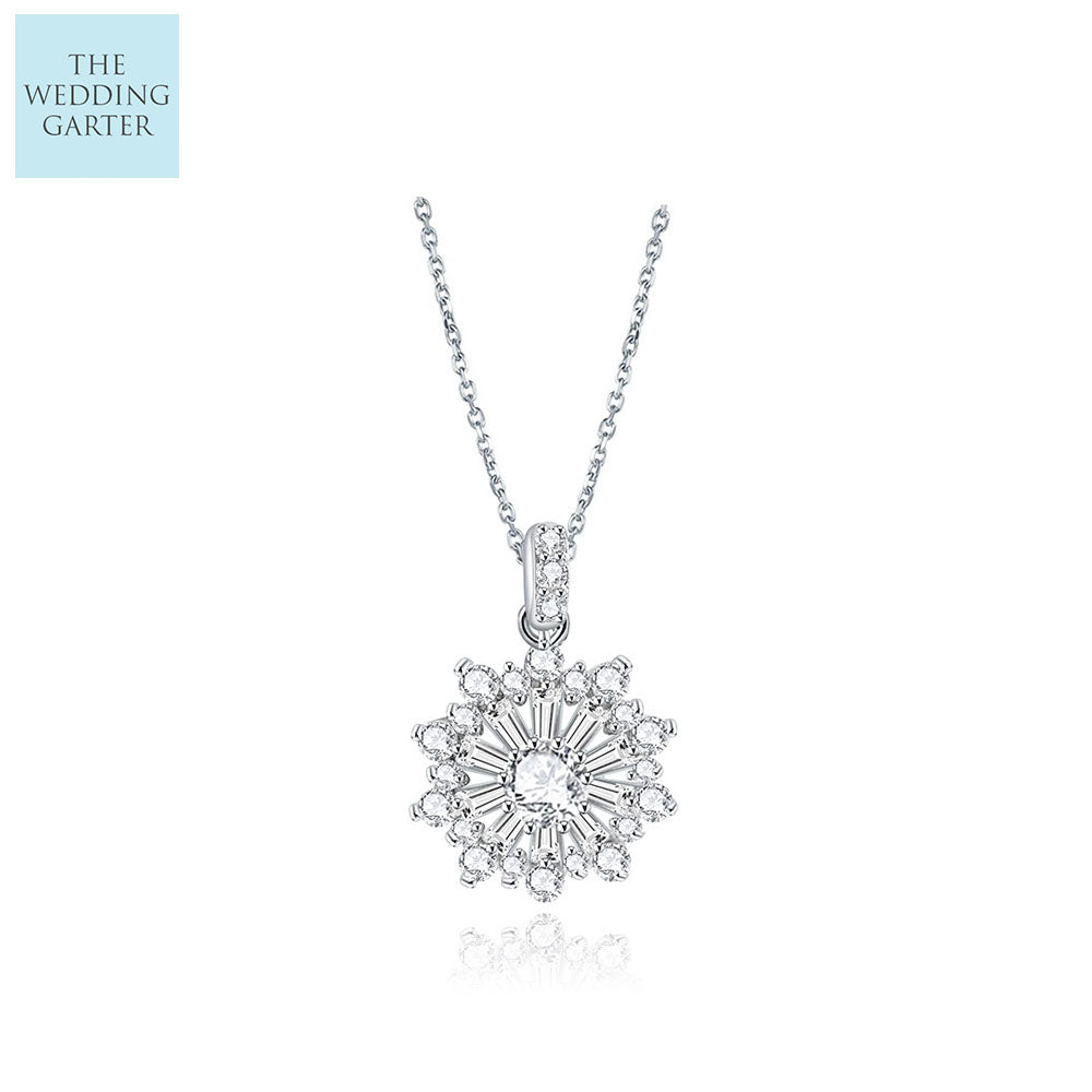 floral crystal necklace
