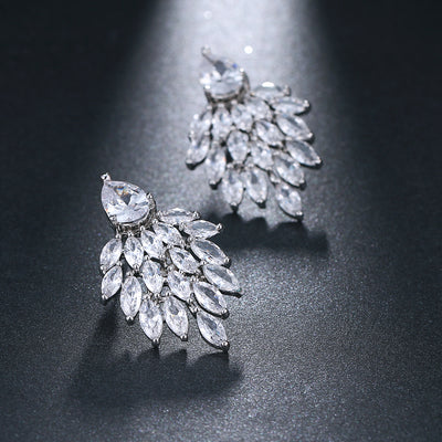 Stunning Big Crystal Statement Bridal Earrings