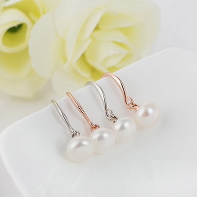 Freshwater Pearl Drop Earrings Bridesmaid Earrings Online (2 Colours)