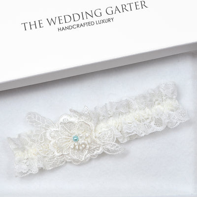 Vera Floral Ivory Lace Wedding Garter For Brides