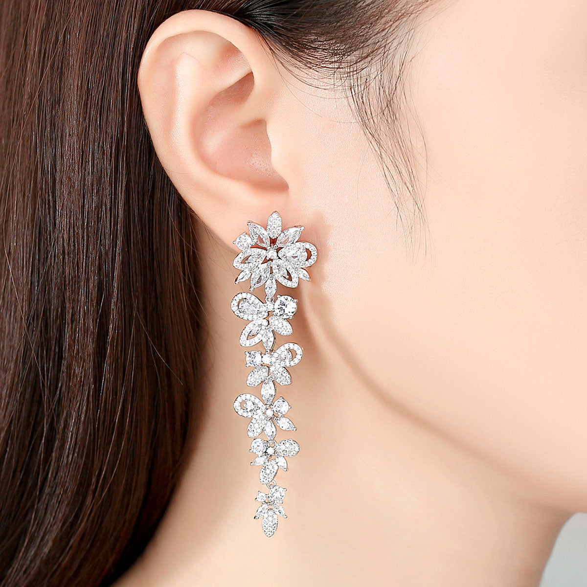 luxury crystal bridal earrings