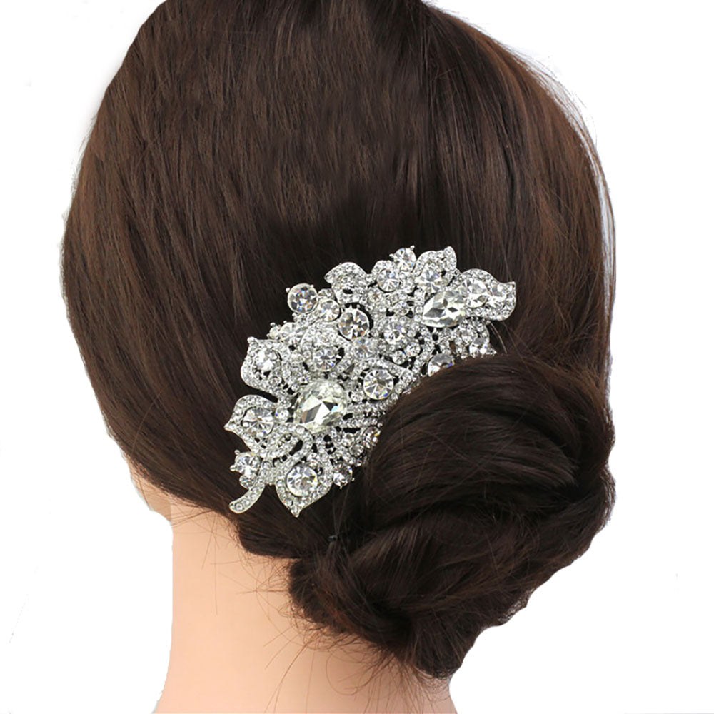 Stunning Unique Rhinestone Encrusted Wedding Hair Comb