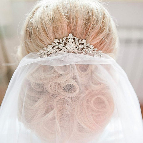 Rose Gold Floral Vintage Style Wedding Headpiece