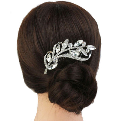 Delicate Crystal Rhinestone Wedding Hair Comb (2 Colours)