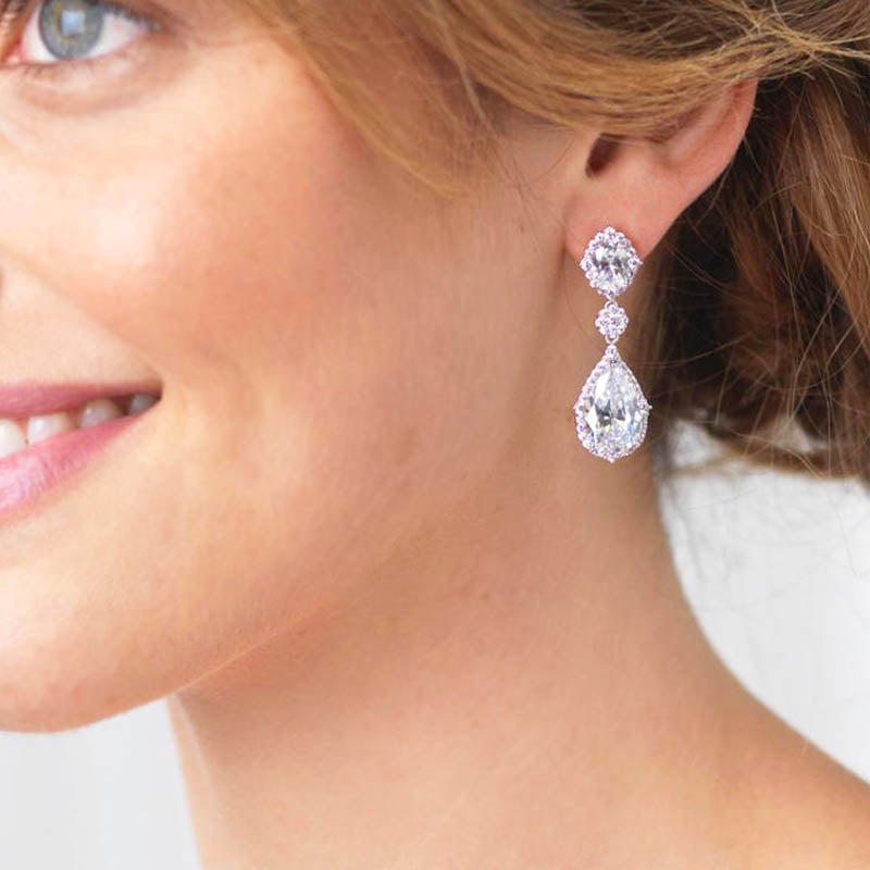 crystal vintage drop earrings
