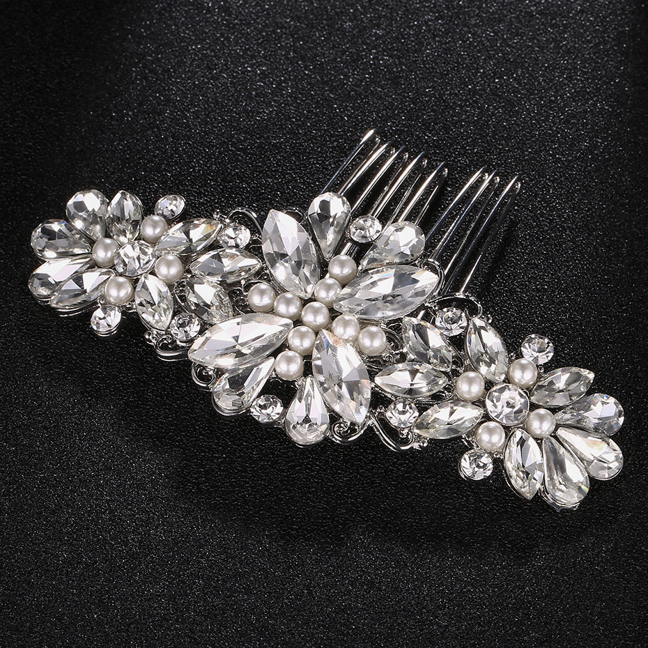 Romantic Pearl & Crystal Vintage Bridal Headpiece