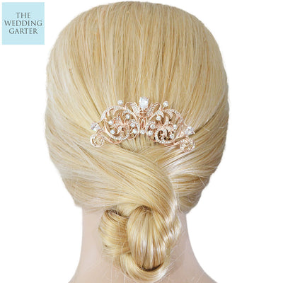 Rose Gold Vintage Design Bridal Headpiece