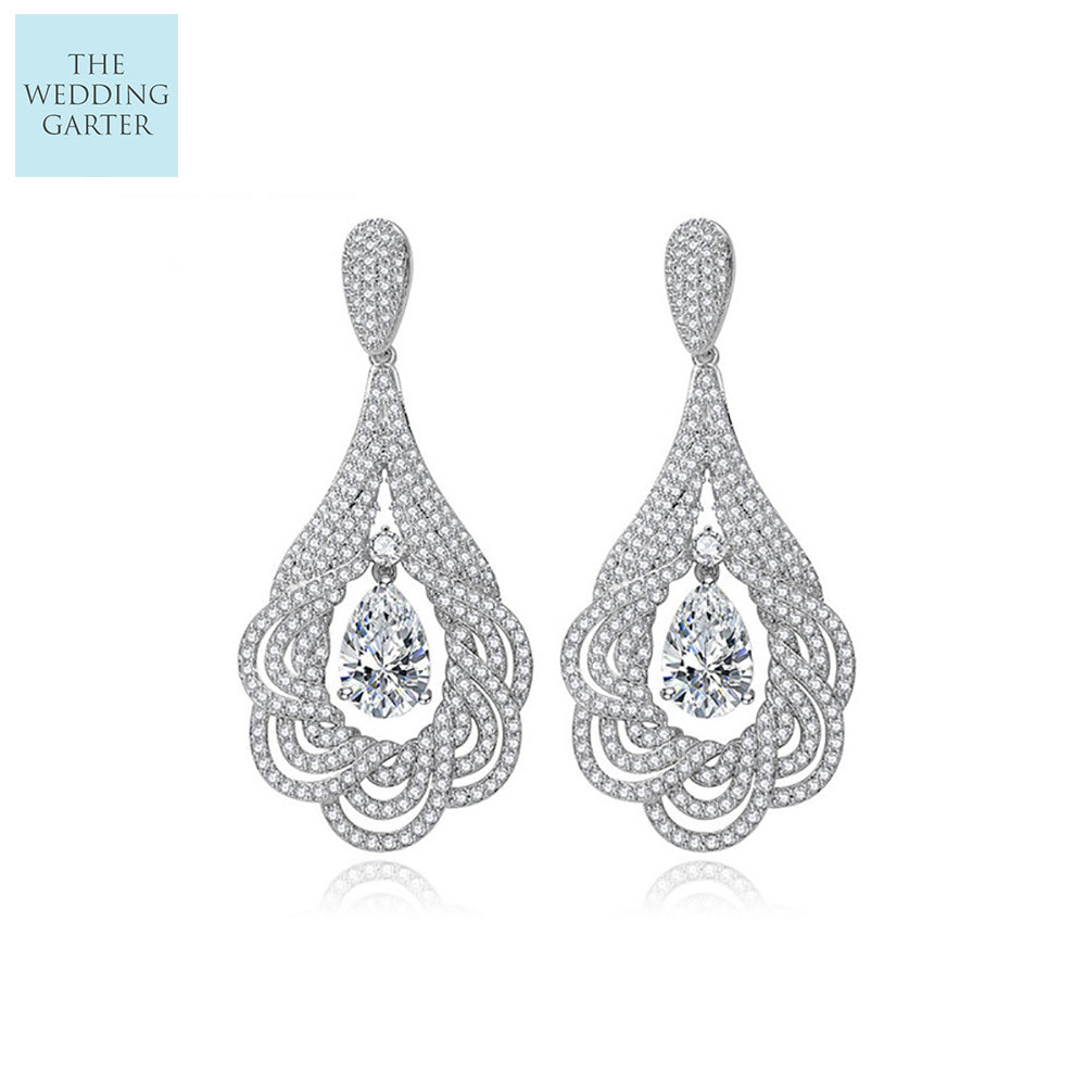 womens chandelier bridal earrings online