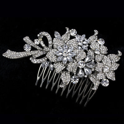 Unique Crystal Floral Vintage Style Bridal Hair Comb