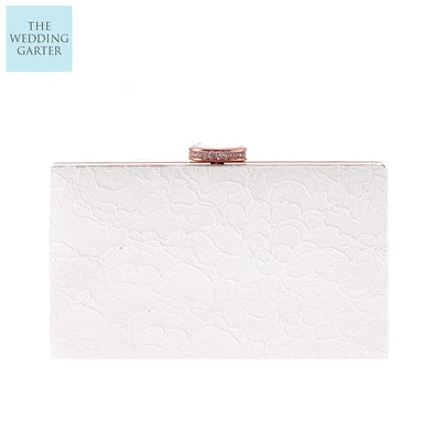 white lace clutch purse