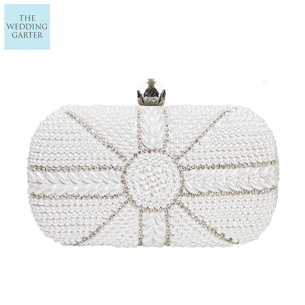 pearl wedding purse