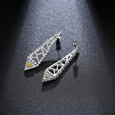 Yellow CZ Diamond Designer Bridal Earrings Australia