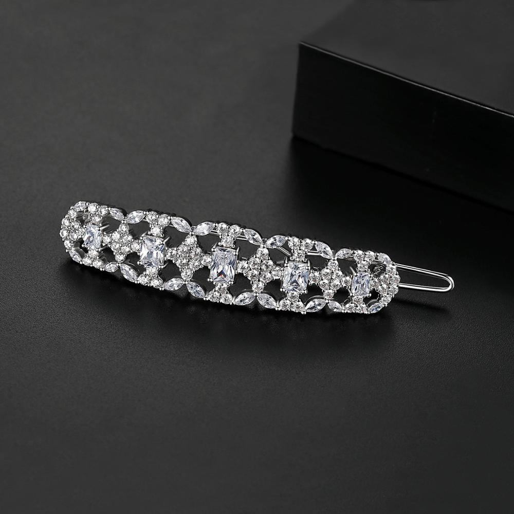 Art Deco Style Zirconia Crystal Wedding Hair Clip